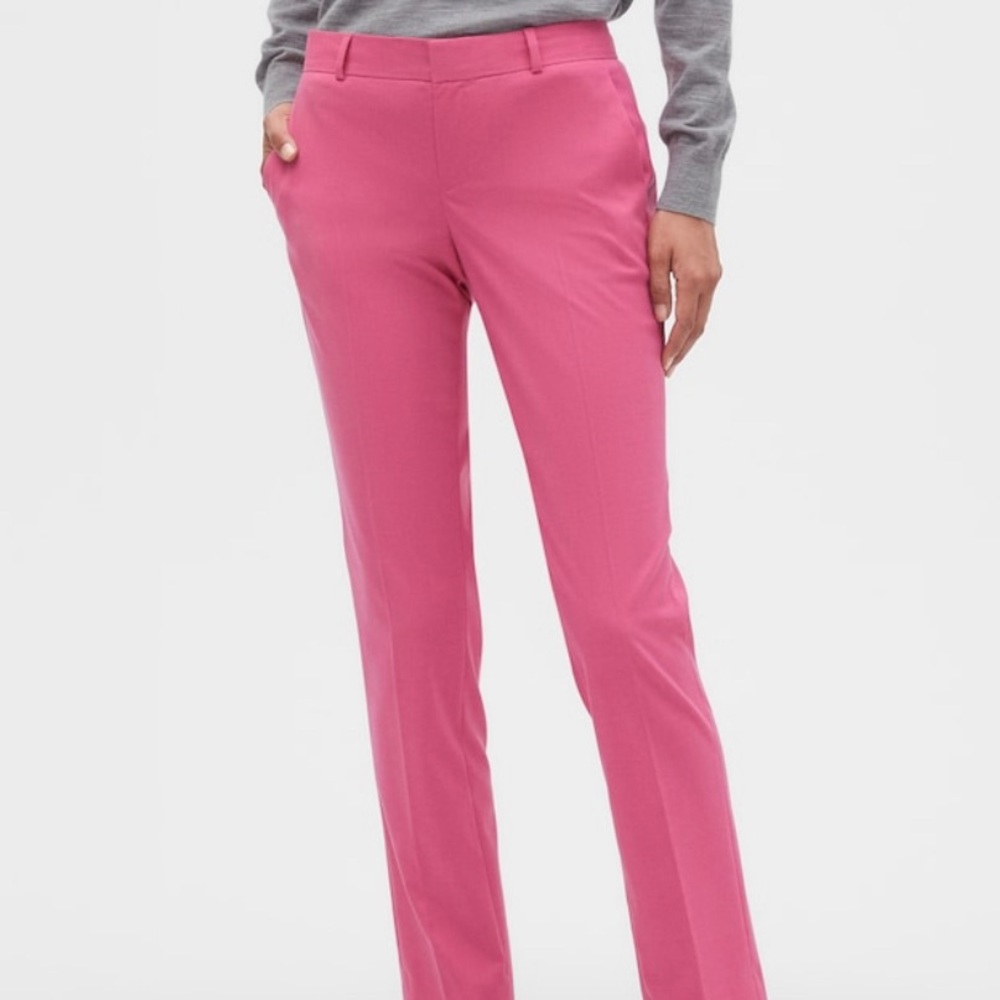 Banana Republic- pink- lightweight wool pant